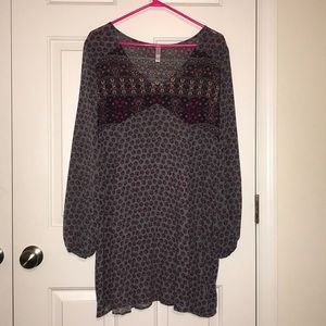 Long sleeve Patterned Dress